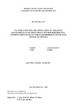 Doctoral thesis summary Accountancy: Factors affecting the application of strategic management accounting impact on firm performance - Evidence from manufacturing enterprises in south east region of Vietnam