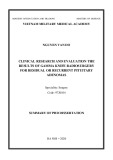 Summary of Phd dissertation: Clinical research and evaluation the results of gamma knife radiosurgery for residual or recurrent pituitary adenomas