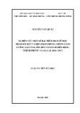 Luận án Tiến sĩ Y học: Nghiên cứu một số đặc điểm dịch tễ học bệnh sốt rét và biện pháp phòng chống tăng cường tại vùng sốt rét có dân di biến động ở Bình Phước và Gia Lai (2016-2017)