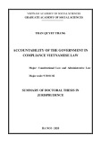 Summary of Doctoral thesis in Jurisprudence: Accountability of the government in compliance Vietnamese law