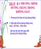 Bài giảng Hình học 12 - Bài 3: Phương trình đường thẳng trong không gian