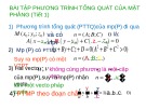 Bài giảng Hình học 12 - Bài tập phương trình tổng quát của mặt phẳng (Tiết 1)