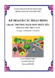Kế hoạch các hoạt động Mầm non – Chủ đề: Trường mầm non thân yêu