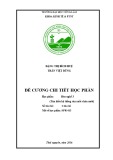 Đề cương chi tiết học phần: Rèn nghề 3 (Tìm hiểu hệ thống sản xuất chăn nuôi)