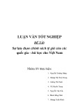 Luận văn tốt nghiệp: Sự lựa chọn chính sách tỷ giá của các quốc gia - Bài học cho Việt Nam