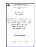 Luận văn tốt nghiệp ngành Quản lý đất đai: Xác định mức độ ảnh hưởng của các yếu tố tác động đến giá đất và thực trạng giá trị sử dụng đất làm cơ sở cho việc định giá đất trên địa bàn quận Ninh Kiều thành phố Cần Thơ