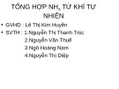 Bài thuyết trình Tổng hợp NH3 từ khí tự nhiên