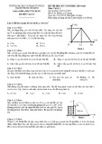 Đề thi học kỳ I năm học 2019-2020 môn Vật lý 1 - ĐH Sư phạm Kỹ thuật