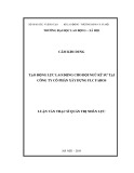Luận văn Thạc sĩ Quản trị nhân lực: Tạo động lực lao động cho đội ngũ kỹ sư tại Công ty cổ phần xây dựng FLC Faros