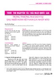 Thực thi nguyên tắc đãi ngộ quốc gia trong thương mại dịch vụ sau mười năm Việt Nam gia nhập WTO