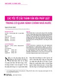 Các yếu tố cấu thành văn hóa pháp luật trong cơ quan hành chính nhà nước