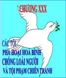 Bài giảng Các tội phá hoại hòa bình chống loài người và tội phạm chiến tranh