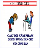 Bài giảng Các tội phạm quyền tự do, dân chủ của công dân