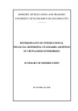 Summary of dissertation: Determinants of international financial reporting standards adoption in Vietnamese enterprises