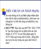 Bài giảng Tiêu chuẩn an toàn mạng