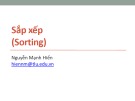 Bài giảng Cấu trúc dữ liệu và giải thuật: Sắp xếp - Nguyễn Mạnh Hiển (HKI năm 2020-2021)