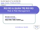 Bài giảng Nguyên lý & thực hành bảo hiểm: Module 2 - ThS. Nguyễn Tiến Hùng