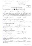 Đề kiểm tra giữa học kỳ 2 môn Giải tích lớp 12 năm học 2016-2017 – Trường THPT Đa Phúc (Mã đề 628)