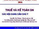 Bài giảng Thuế và kế toán doanh nghiệp