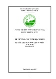 Đề cương chi tiết học phần: Khai thác dược liệu tự nhiên