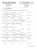 Đề thi học kì 1 môn Toán 10 năm 2019-2020 có đáp án - Trường THPT chuyên Thăng Long