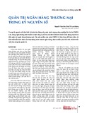 Quản trị ngân hàng thương mại trong kỷ nguyên số