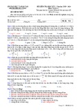 Đề thi học kì 1 môn Vật lí 11 năm 2019-2020 có đáp án - Sở GD&ĐT thành phố Đà Nẵng