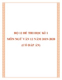 Bộ 12 đề thi học kì 1 môn Ngữ văn 12 năm 2019-2020 (có đáp án)