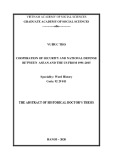 The abstract of Historical Doctor’s thesis: Cooperation of security and national defense between ASEAN and the US from 1991-2015