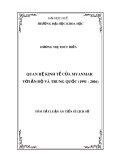 Tóm tắt luận án Tiến sĩ Lịch sử: Quan hệ kinh tế của Myanmar với Ấn Độ và Trung Quốc (1991-2016)