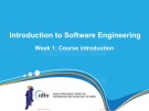 Lecture Introduction to software engineering - Week 1: Course introduction