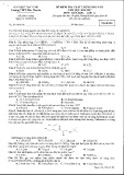 Đề kiểm tra chất lượng đầu năm môn Hóa học lớp 12 năm học 2016-2017 – Trường THPT Hàn Thuyên (Mã đề 481)