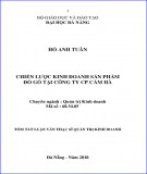 Tóm tắt luận văn Thạc sĩ Quản trị kinh doanh: Chiến lược kinh doanh sản phẩm đồ gỗ tại công ty cổ phần Cẩm Hà