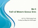 Bài giảng Tin văn phòng 2 - Bài 5: Thiết kế website Google Site