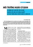 Môi trường ngoài cơ quan và động lực làm việc của cán bộ nghiên cứu lĩnh vực nông nghiệp và phát triển nông thôn ở nước ta hiện nay