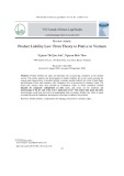 Pháp luật về trách nhiệm sản phẩm: Từ lí thuyết đến thực tiễn ở Việt Nam