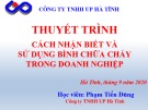 Bài thuyết trình Cách nhận biết và sử dụng bình chữa cháy trong doanh nghiệp