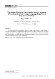 Thực trạng học tiếng Pháp như ngoại ngữ hai của sinh viên Khoa Ngoại ngữ, trường Đại học Quy Nhơn