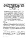 Thực nghiệm bước đầu sử dụng các phần mềm phân tích tiếng nói COOLEDIT và PRAAT giúp học viên nước ngoài và trẻ nghe kém phát âm đúng thanh điệu tiếng Việt