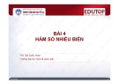 Bài giảng Toán cao cấp cho các nhà kinh tế 2: Bài 4 - ThS. Bùi Quốc Hoàn