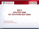 Bài giảng Toán cao cấp cho các nhà kinh tế 2: Bài 6 - ThS. Đoàn Trọng Tuyến