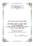 Tiểu luận môn Quản trị chất lượng: Hệ thống quản lý chất lượng TCVN ISO 9001:2008 và thực tế việc áp dụng tại công ty Coca – Cola Việt Nam