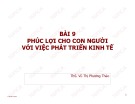 Bài giảng Phúc lợi cho con người với việc phát triển kinh tế