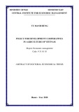 Abstract of doctoral Economical thesis: Policy for development cooperatives in agriculture of Vietnam