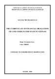 Summary of Jurisprudence dissertation: The current law on financial obligations of land users to the state in Vietnam