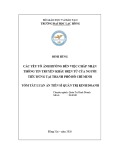 Tóm tắt luận án Tiến sĩ Quản trị kinh doanh: Các yếu tố ảnh hưởng đến việc chấp nhận thông tin truyền khẩu điện tử của người tiêu dùng tại thành phố Hồ Chí Minh