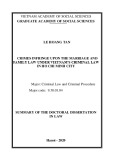 Summary of the Doctoral dissertation in Law: Crimes infringe upon the marriage and family law under Vietnam’s criminal law in Ho Chi Minh city