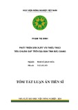 Tóm tắt luận án Tiến sĩ Kinh tế phát triển: Phát triển sản xuất vải thiều theo tiêu chuẩn GAP trên địa bàn tỉnh Bắc Giang