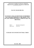 Summary of Economic Doctoral thesis: Economic linkages between enterprises and farm households in the production of long-term industrial crops in Dak Lak province