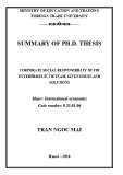 Summary of Phd thesis International Economics: Corporate social responsibility of FDI enterprises in Vietnam, given issues and solutions